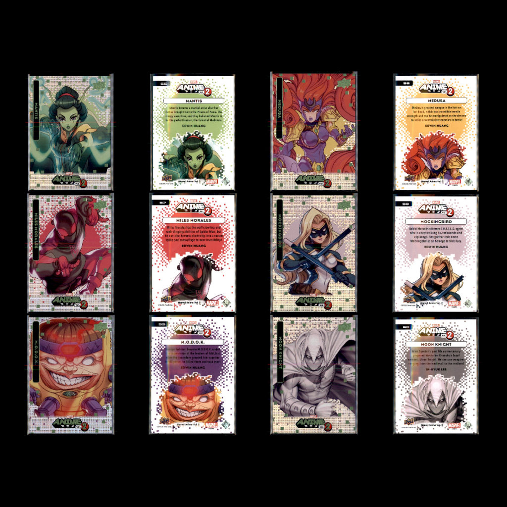 Upper Deck Marvel Anime Vol 2 Thatched Foil Set 100 Cards Spiderman Wolverine NM