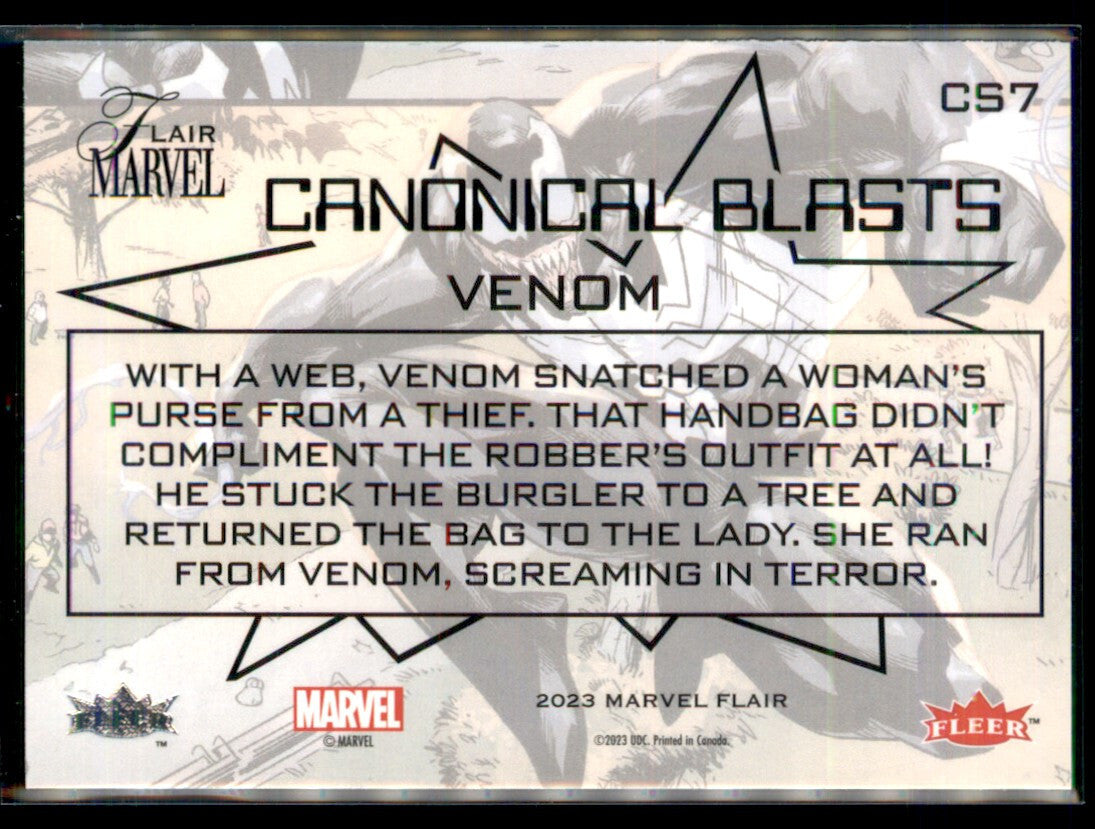 2023 UD Fleer Marvel Flair CANONICAL BLASTS 100 Card Complete Set Deadpool Venom