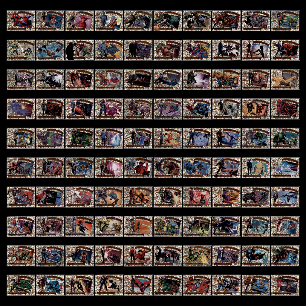 2023 UD Fleer Marvel Flair CANONICAL BLASTS 100 Card Complete Set Deadpool Venom