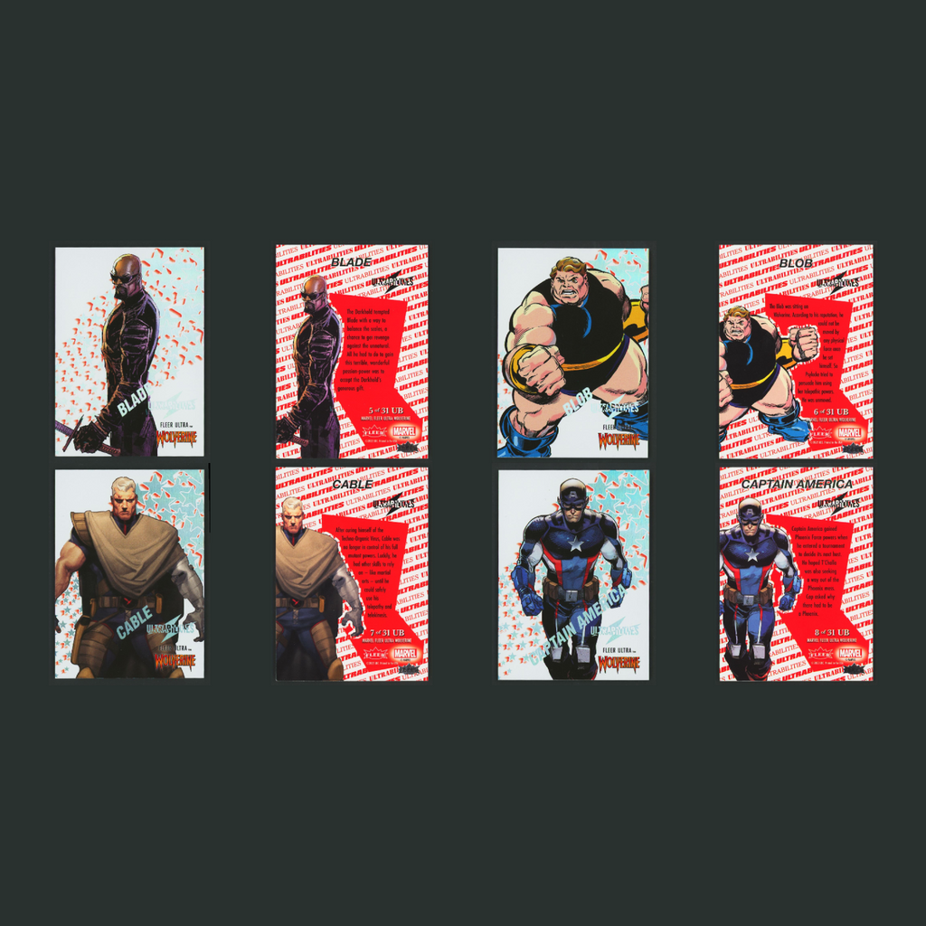 2022 Fleer Ultra Wolverine Ultrabilities Complete Set 31 Cards Deadpool X23 Hulk