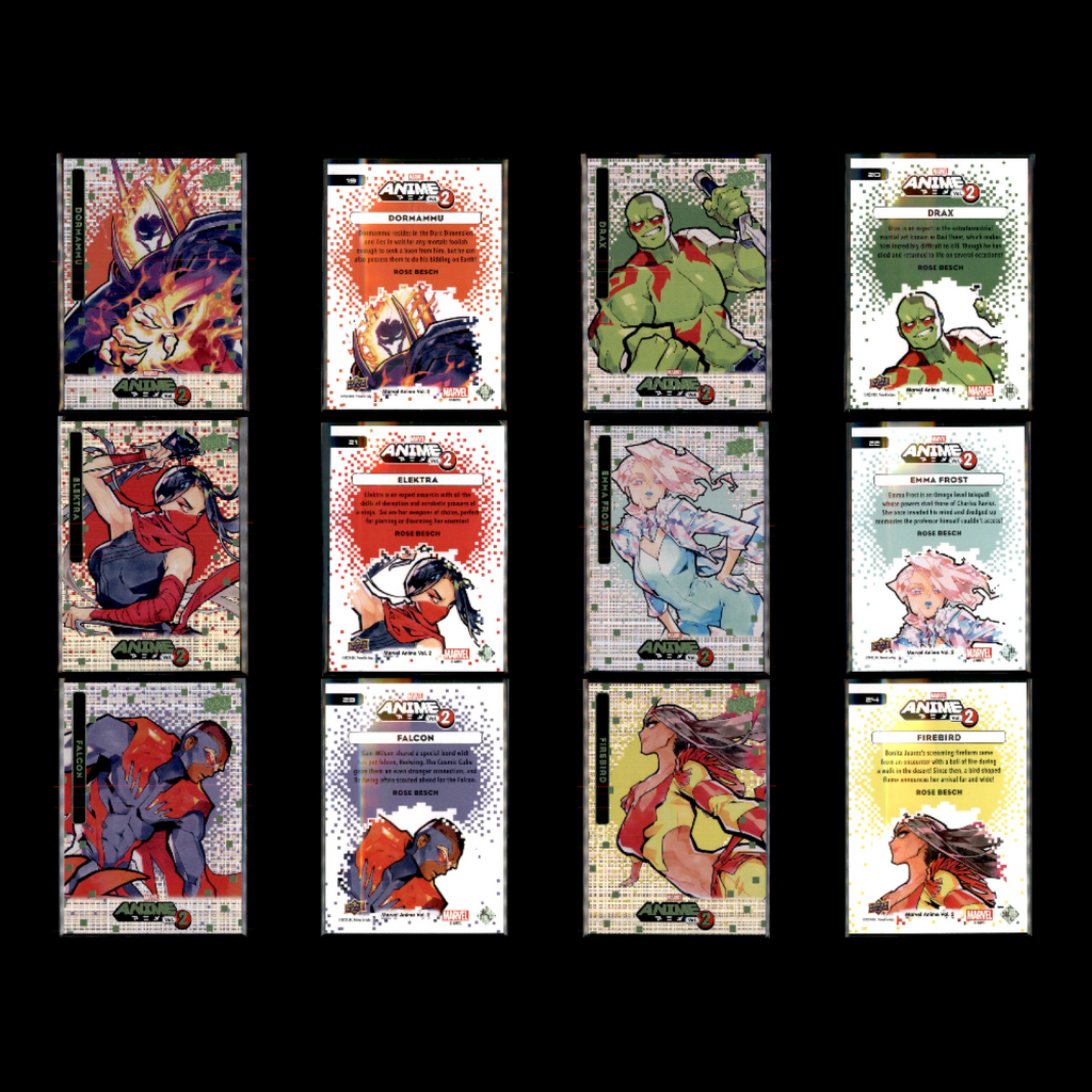 Upper Deck Marvel Anime Vol 2 Thatched Foil Set 100 Cards Spiderman Wolverine NM