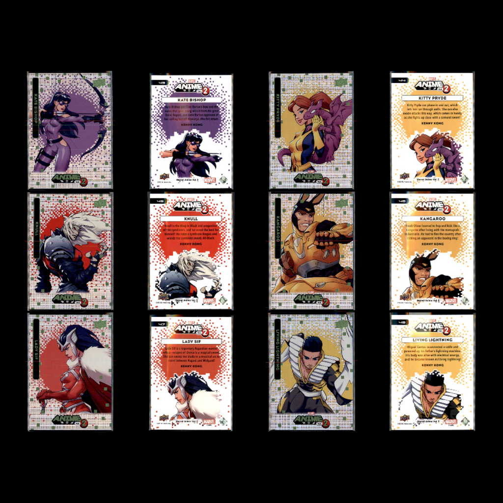 Upper Deck Marvel Anime Vol 2 Thatched Foil Set 100 Cards Spiderman Wolverine NM