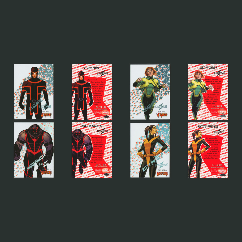 2022 Fleer Ultra Wolverine Ultrabilities Complete Set 31 Cards Deadpool X23 Hulk