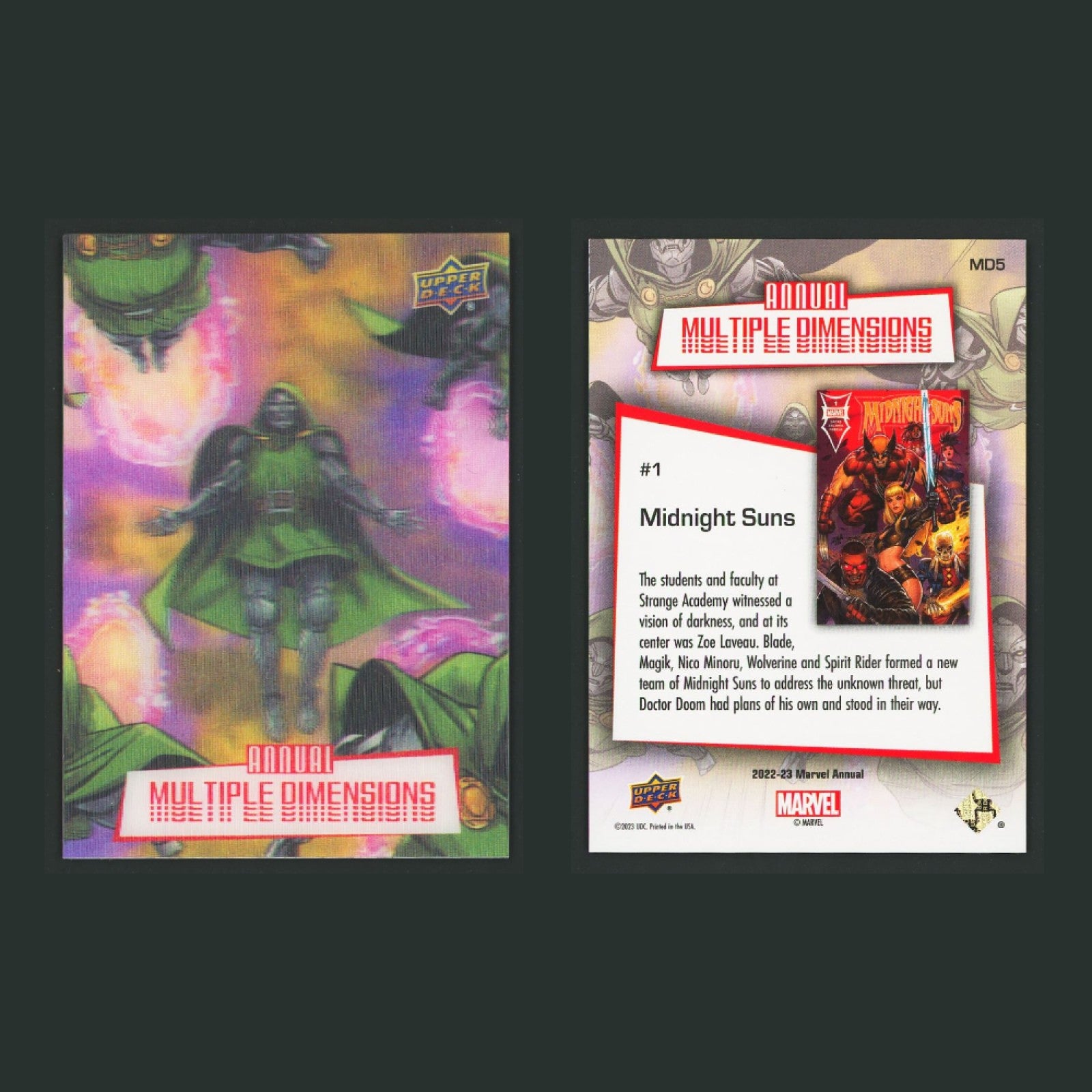 2022-23 Upper Deck Marvel Annual Multiple Dimensions Lenticular Complete Set SSP