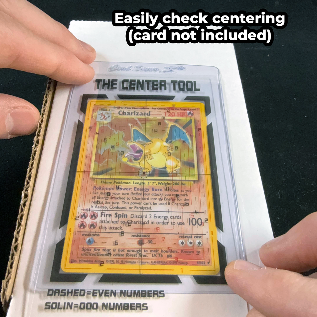 Card Centering Tool Grading Supplies Kit with Holders Sleeves Cloths Card Savers