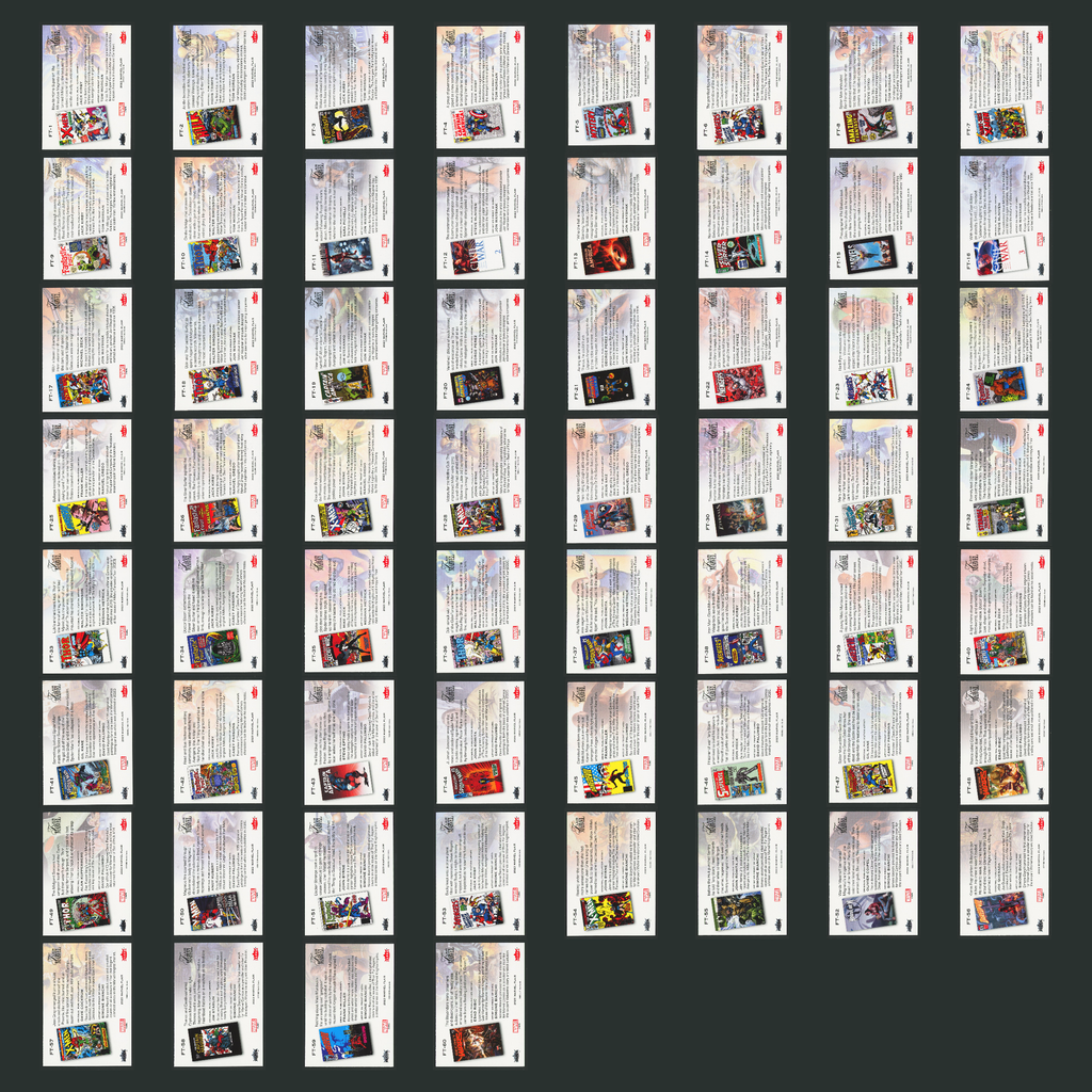 2023 Marvel Flair Flairium Complete Set 1-60 Tiers 1-6 60 Cards Spider-man Venom