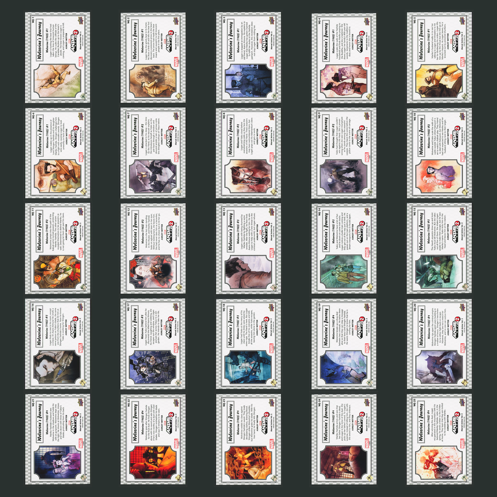2023 Upper Deck Marvel Anime Vol. 2 Wolverine's Journey Complete Set 25 Cards