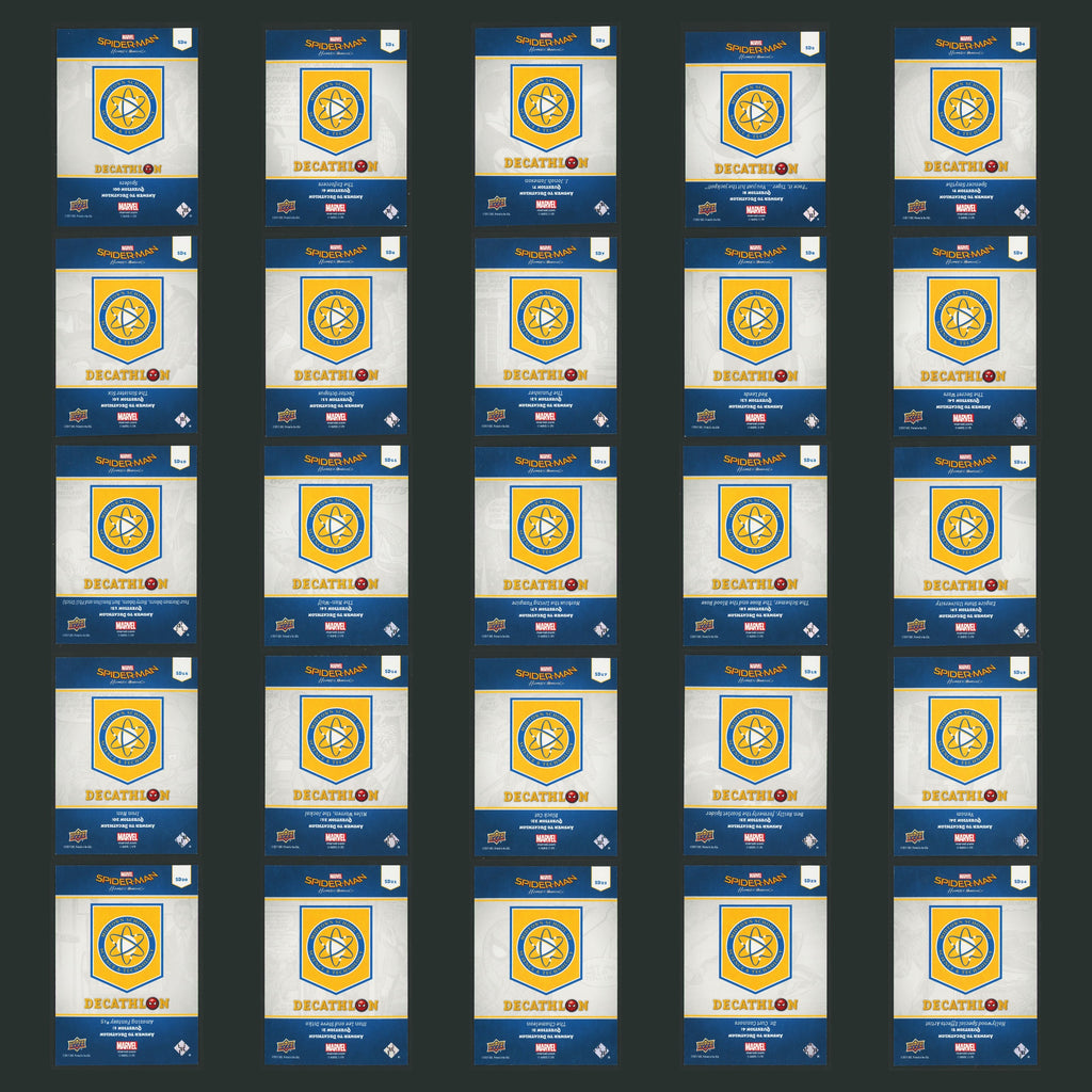 Spider-Man Homecoming Decathlon Complete Set 25 Cards #0-24 NM 2017 Upper Deck