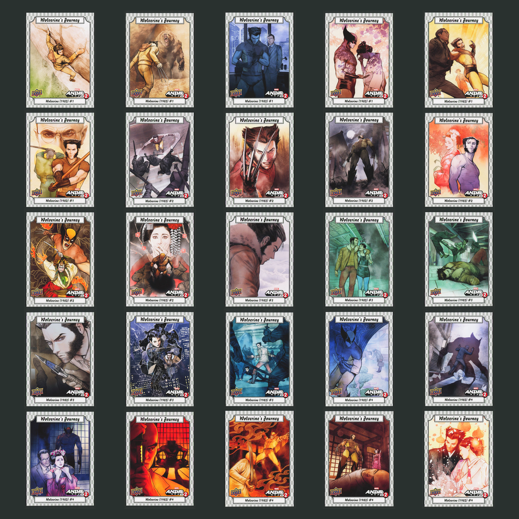 2023 Upper Deck Marvel Anime Vol. 2 Wolverine's Journey Complete Set 25 Cards