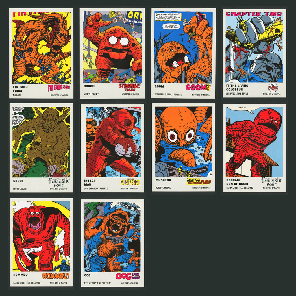 Monsters of Marvel Complete Set 2024 Fleer Throwbacks '59-'63 Marvel Edition