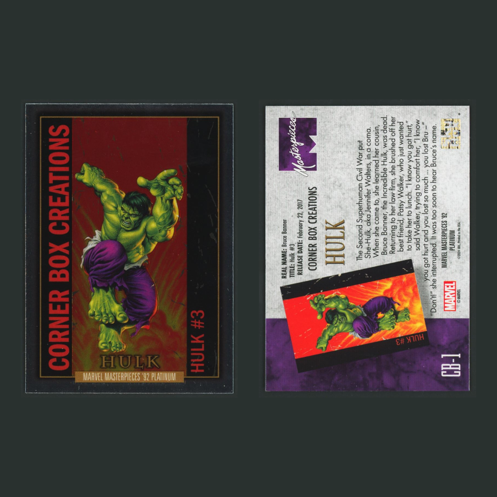 Corner Box Creations Complete Set #CB1-CB20 2024 Marvel Masterpieces 92 Platinum