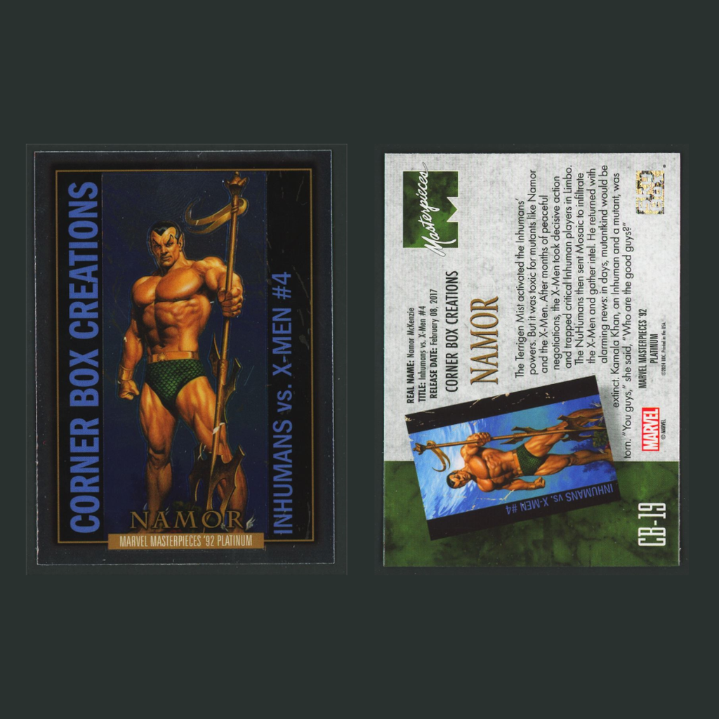 Corner Box Creations Complete Set #CB1-CB20 2024 Marvel Masterpieces 92 Platinum