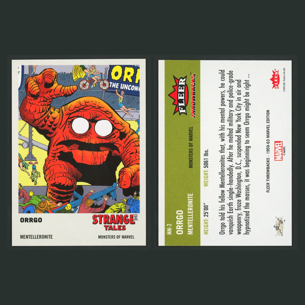 Monsters of Marvel Complete Set 2024 Fleer Throwbacks '59-'63 Marvel Edition
