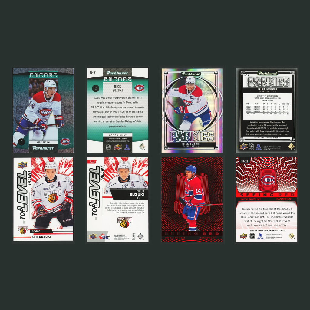 Nick Suzuki Lot 30 Hockey Cards No Dupes Parallels Inserts Montreal Canadiens