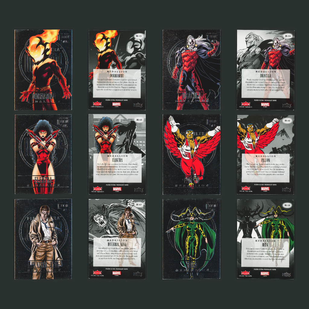Midnight Sons Medallion Complete Set 50 Marvel Cards #1-50 NM 2023 Fleer Ultra