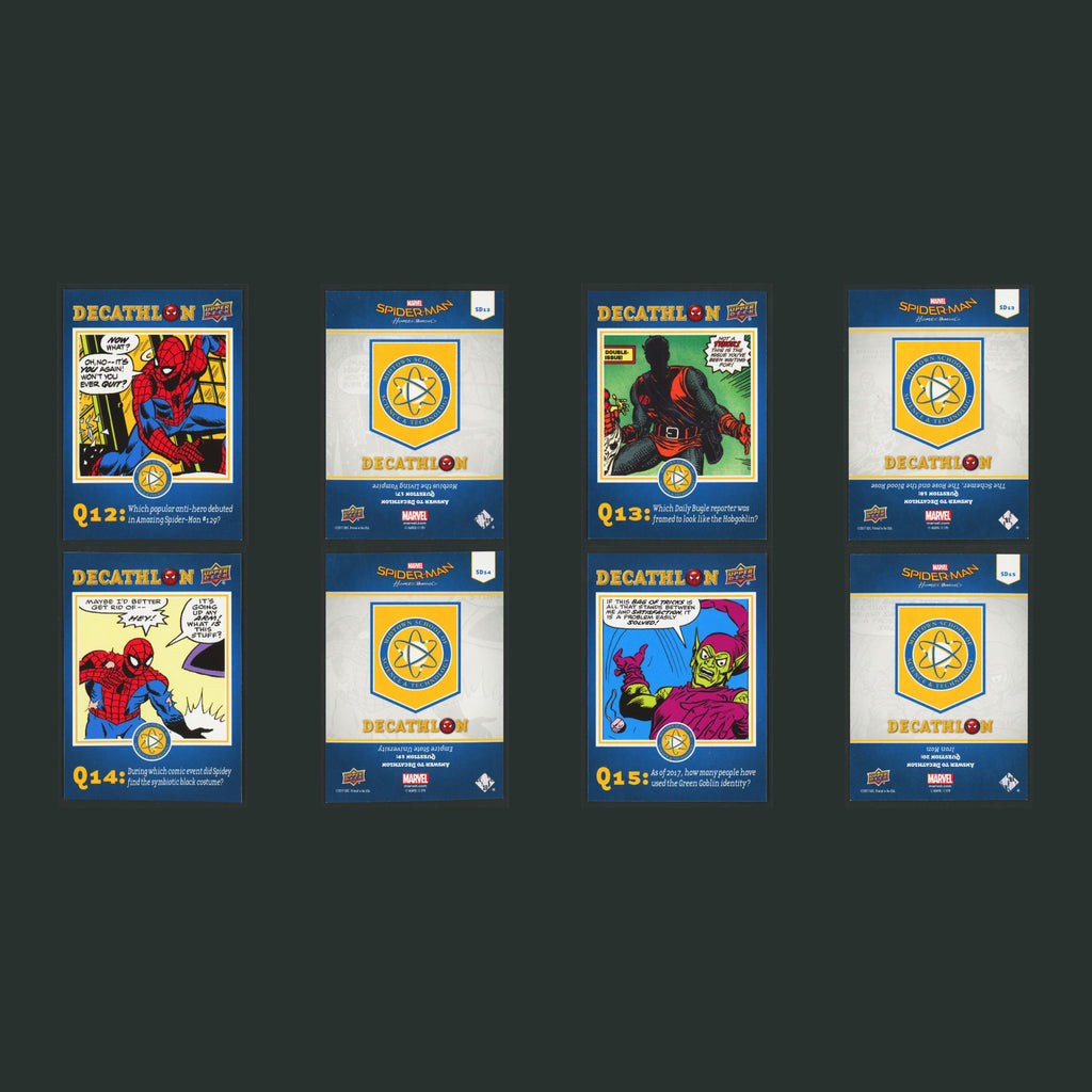 Spider-Man Homecoming Decathlon Complete Set 25 Cards #0-24 NM 2017 Upper Deck
