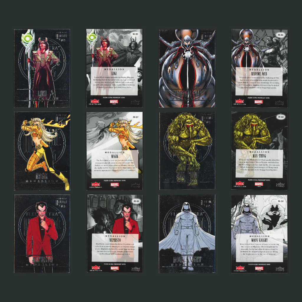 Midnight Sons Medallion Complete Set 50 Marvel Cards #1-50 NM 2023 Fleer Ultra