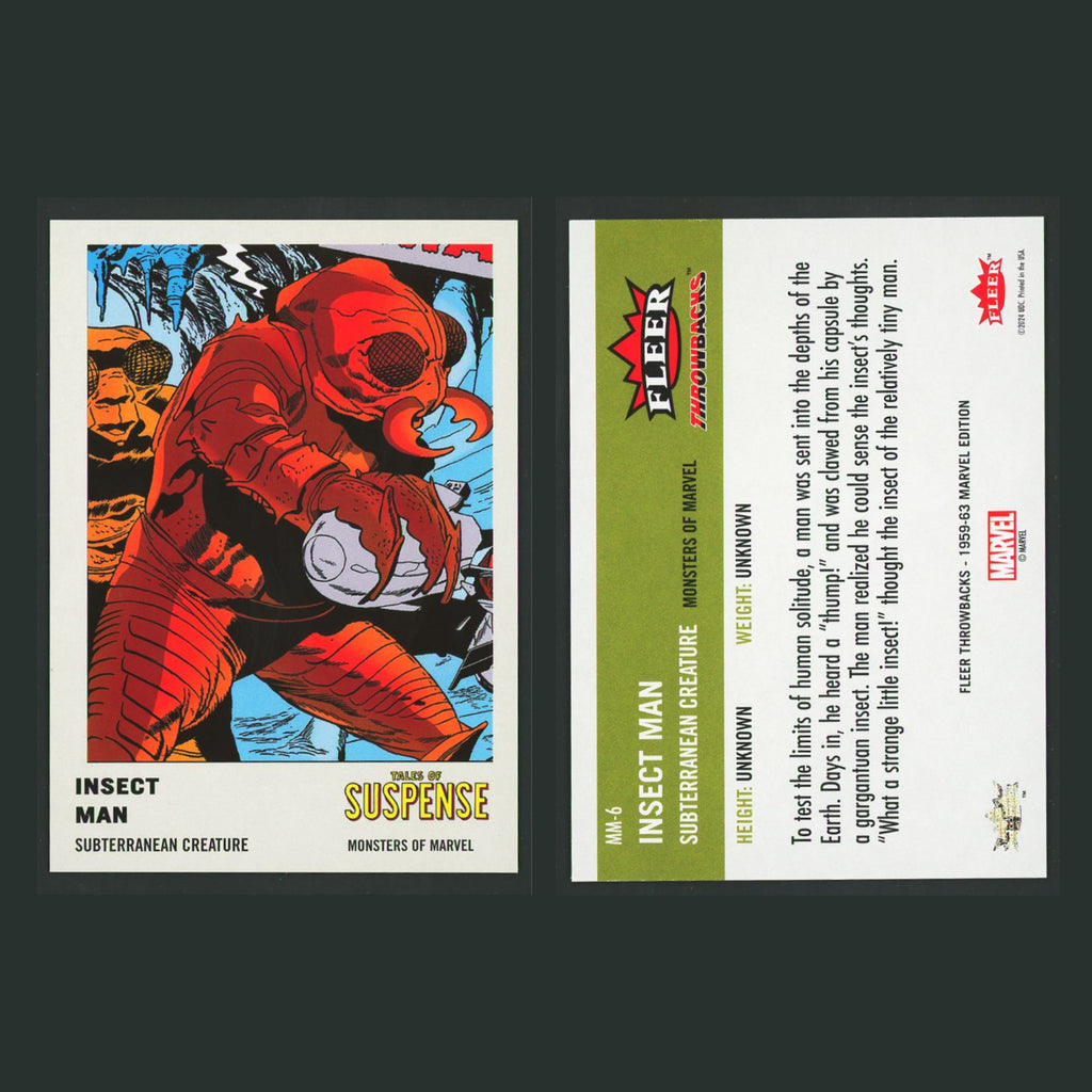 Monsters of Marvel Complete Set 2024 Fleer Throwbacks '59-'63 Marvel Edition