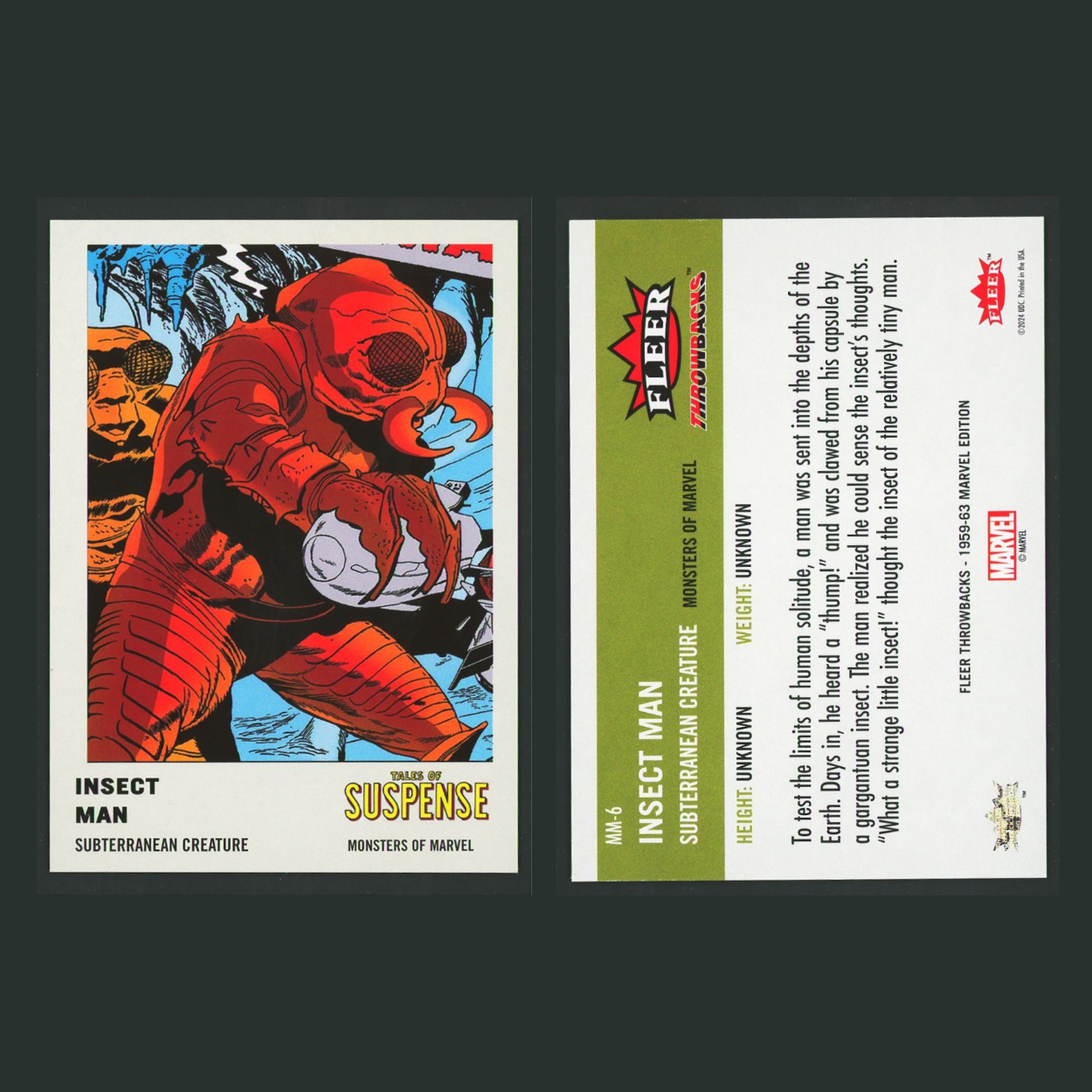 Monsters of Marvel Complete Set 2024 Fleer Throwbacks '59-'63 Marvel Edition