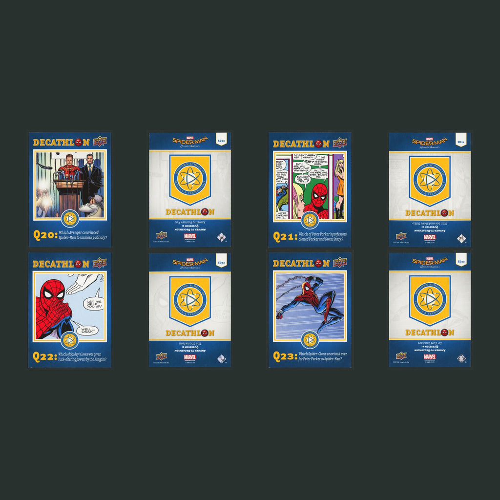 Spider-Man Homecoming Decathlon Complete Set 25 Cards #0-24 NM 2017 Upper Deck