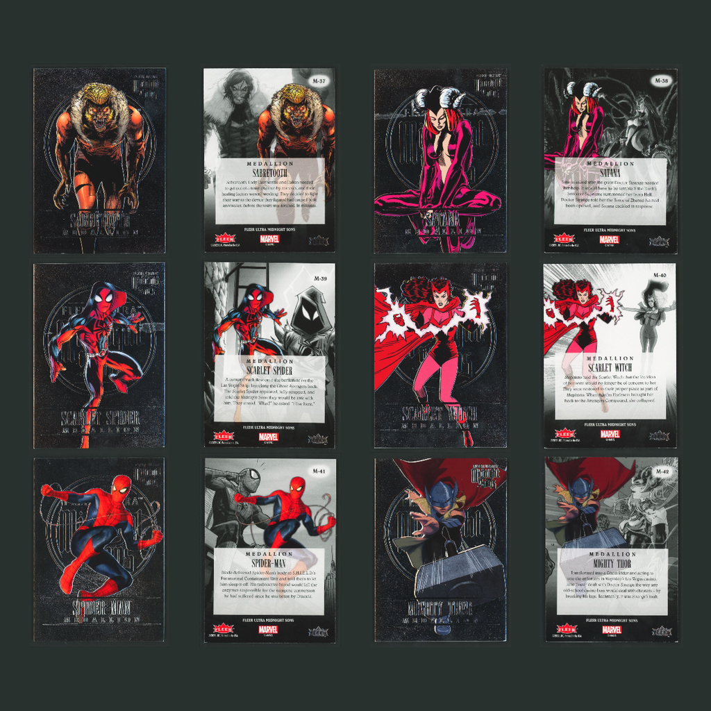 Midnight Sons Medallion Complete Set 50 Marvel Cards #1-50 NM 2023 Fleer Ultra