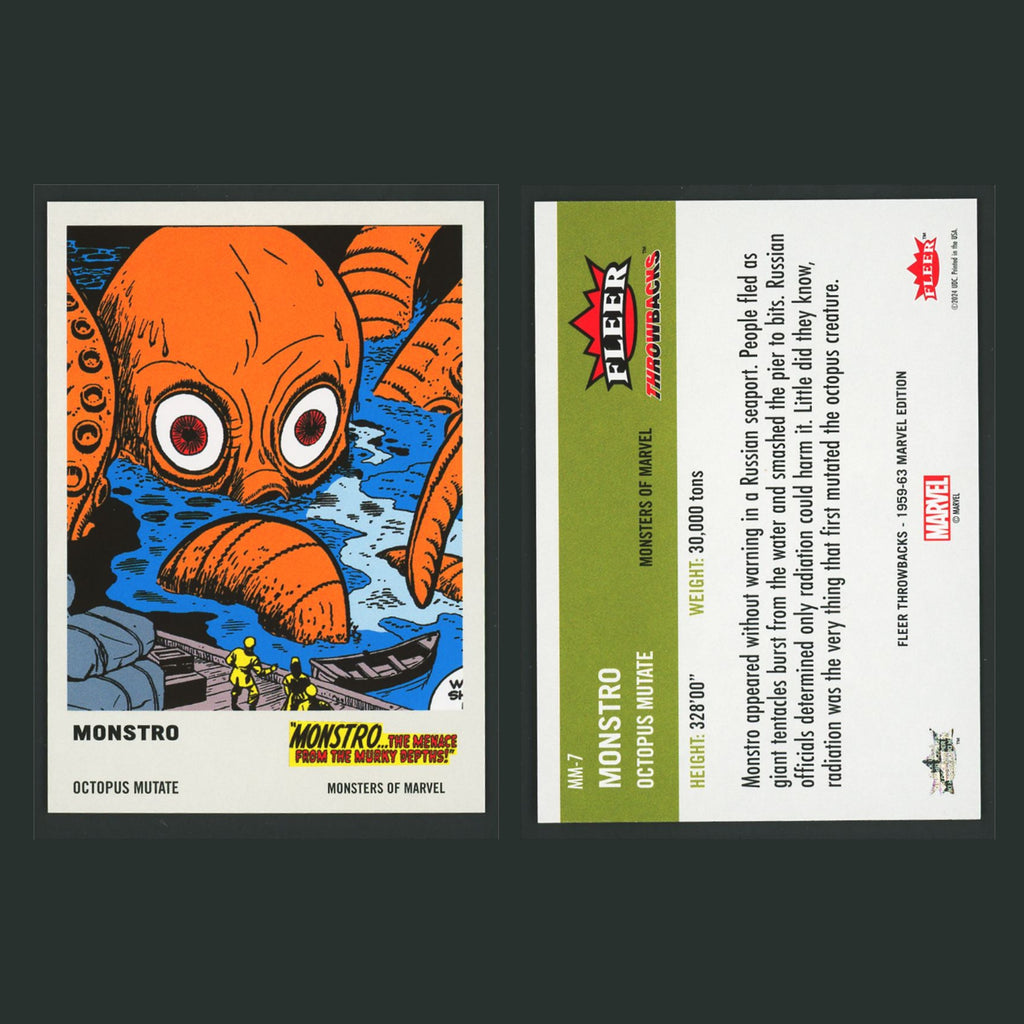 Monsters of Marvel Complete Set 2024 Fleer Throwbacks '59-'63 Marvel Edition