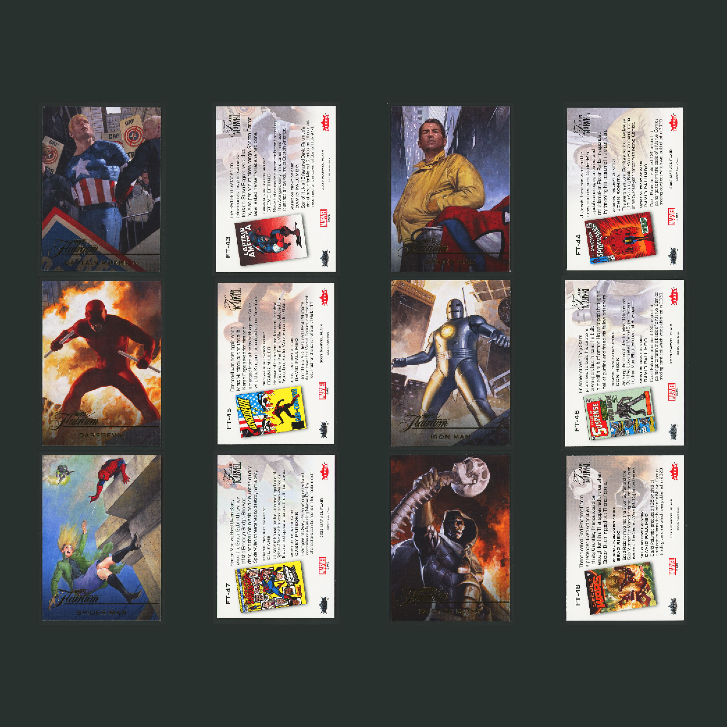 2023 Marvel Flair Flairium Complete Set 1-60 Tiers 1-6 60 Cards Spider-man Venom