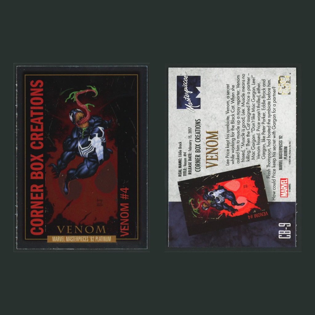 Corner Box Creations Complete Set #CB1-CB20 2024 Marvel Masterpieces 92 Platinum