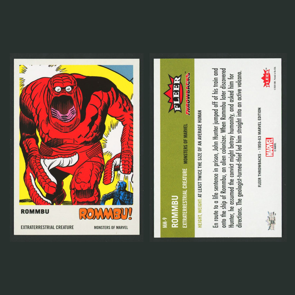 Monsters of Marvel Complete Set 2024 Fleer Throwbacks '59-'63 Marvel Edition