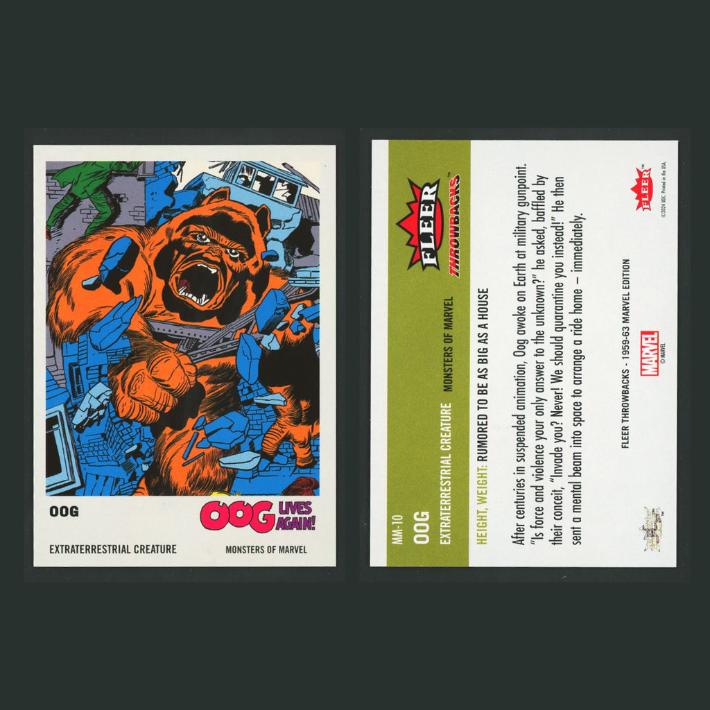 Monsters of Marvel Complete Set 2024 Fleer Throwbacks '59-'63 Marvel Edition