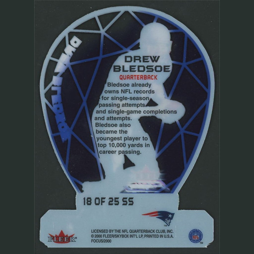 Drew Bledsoe #18 SS 2000 Fleer Focus Star Studded New England Patriots Football