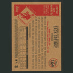 Zack Greinke #164 2003 Bowman Heritage Black Facsimile Signature Royals Baseball