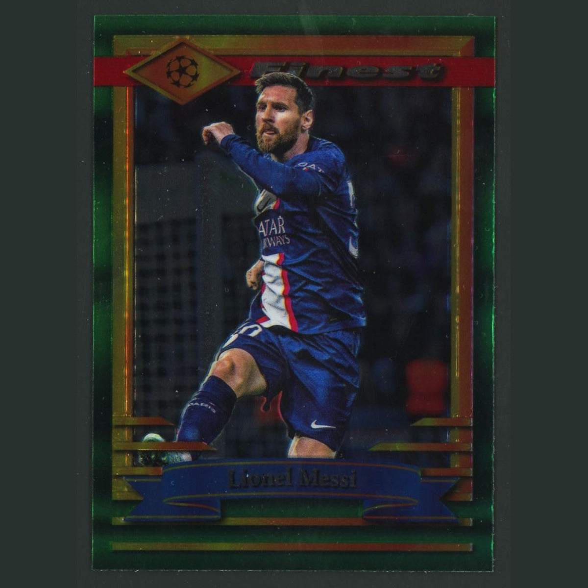 Lionel Messi #30 2022 Topps Finest Flashbacks UEFA Paris Saint-Germain Soccer