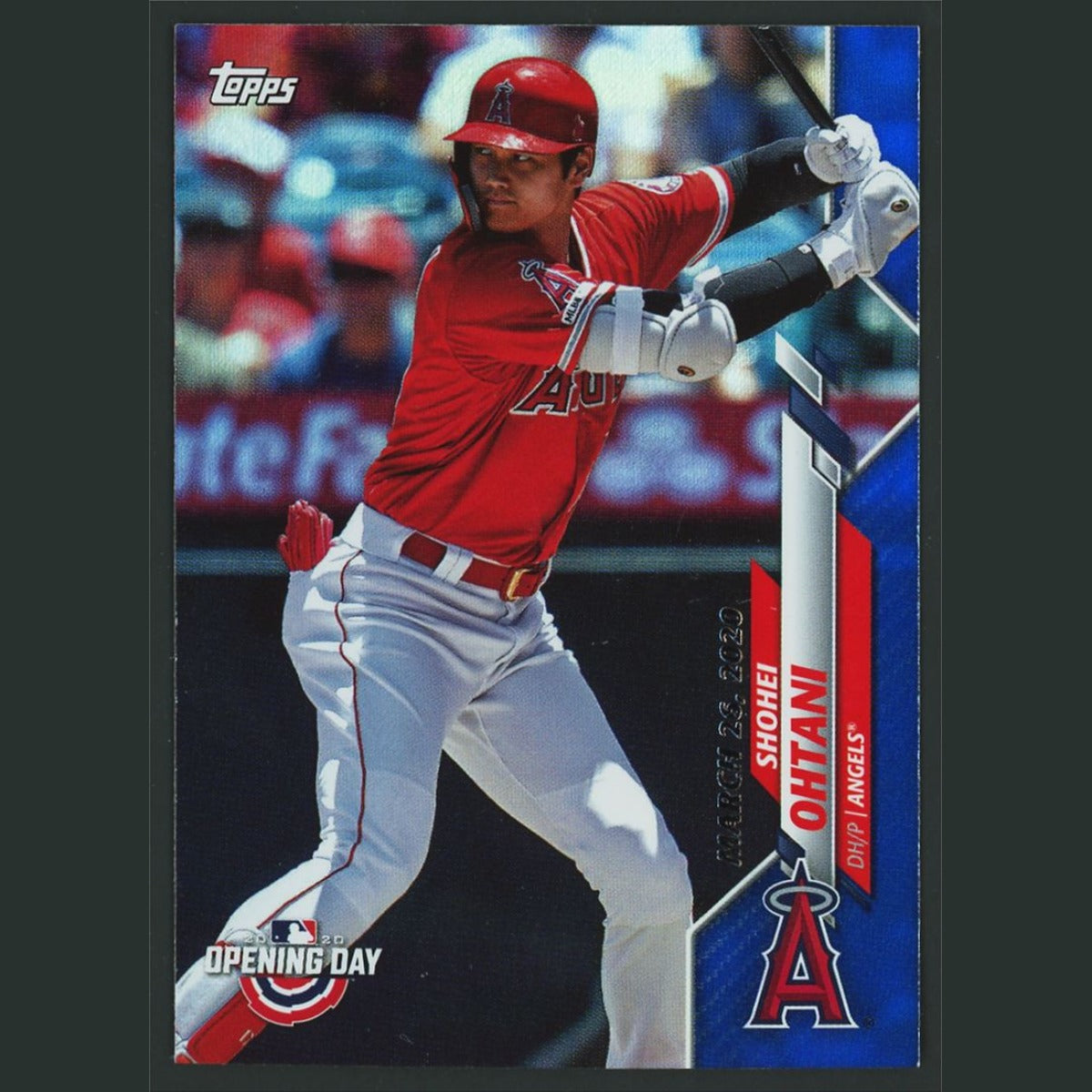 Shohei Ohtani #43 2020 Topps Opening Day Edition Blue Foil Los Angeles Angels
