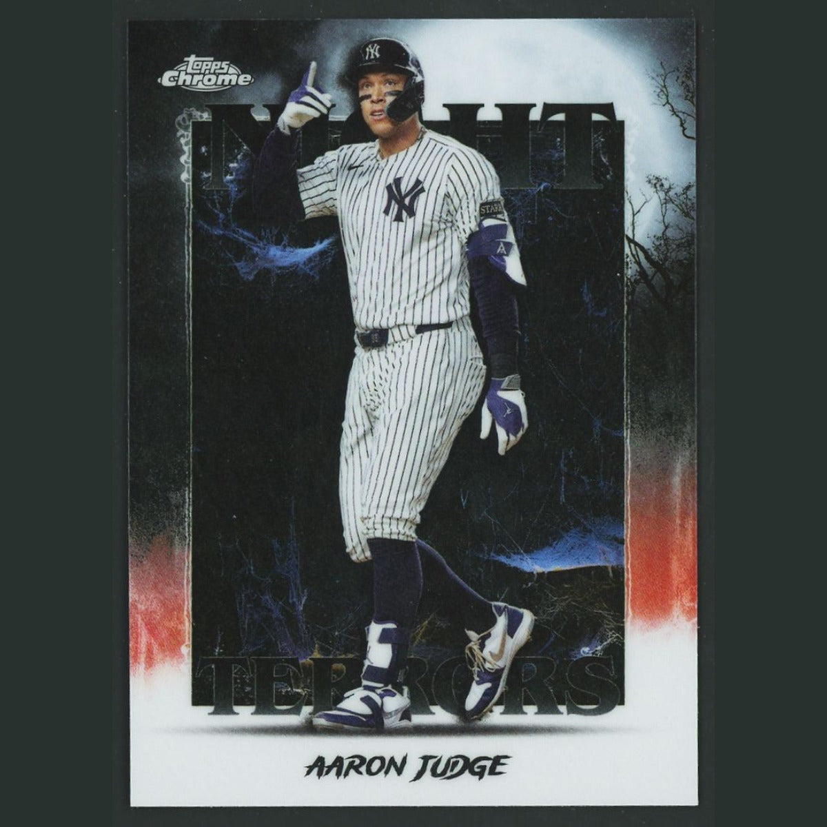 Aaron Judge #NT-1 2025 Topps Chrome Update Night Terrors New York Yankees Card