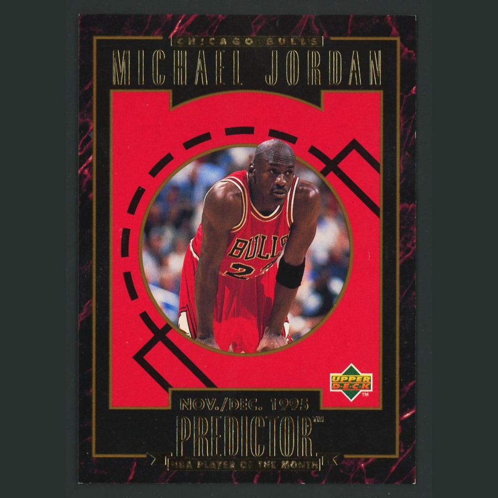 Michael Jordan #R1 1995-96 Upper Deck Predictors Player of the Month Bulls Card