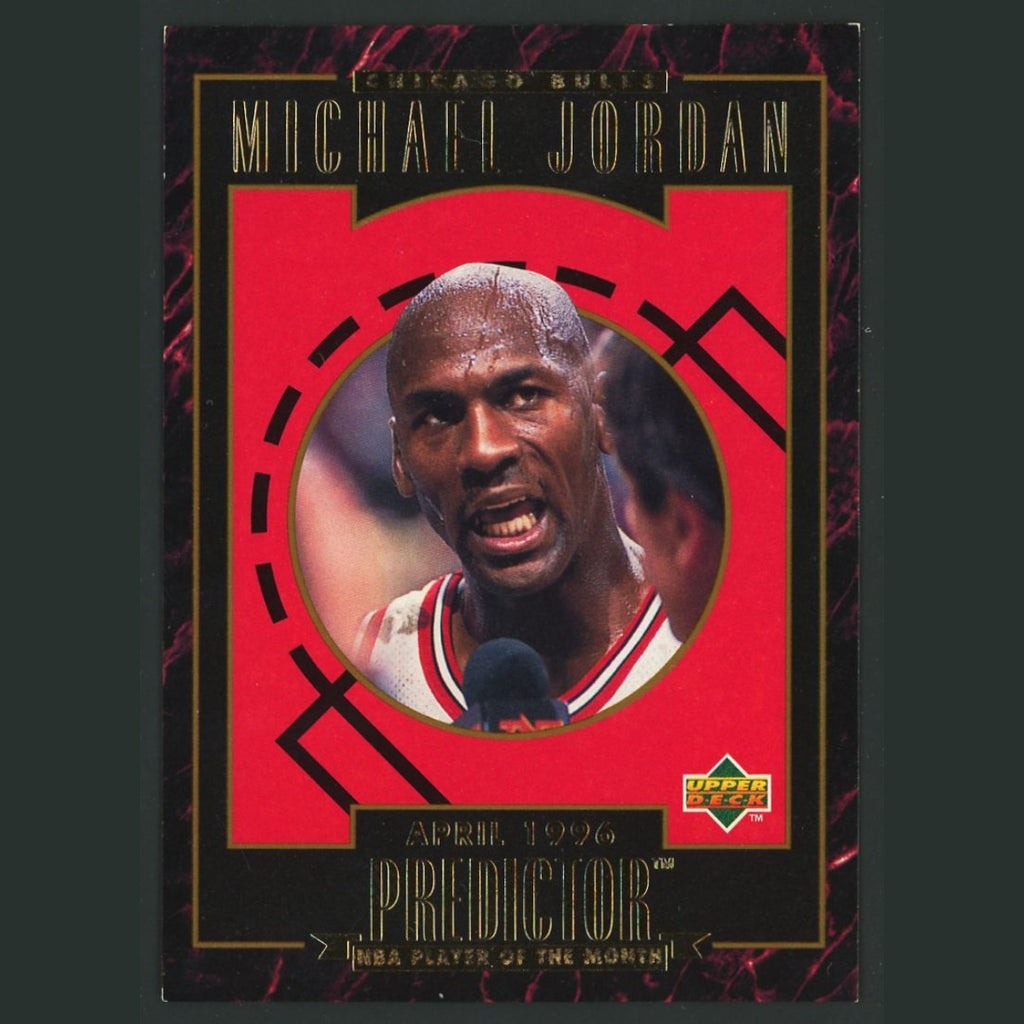 Michael Jordan #R5 1995-96 Upper Deck Predictors Player of the Month Bulls Card