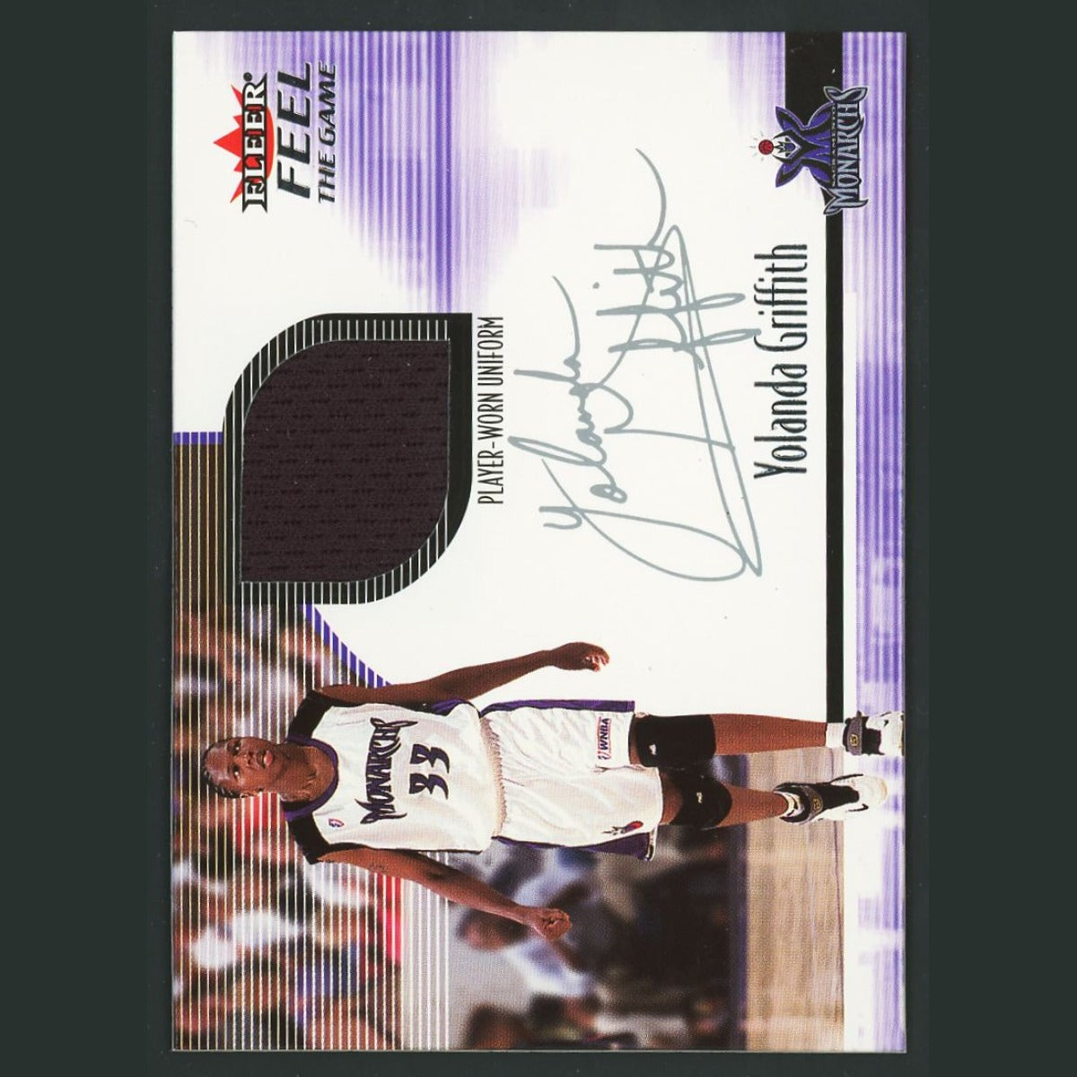 Yolanda Griffith Patch 2001-02 Fleer Feel The Game Sacramento Monarchs Card NBA