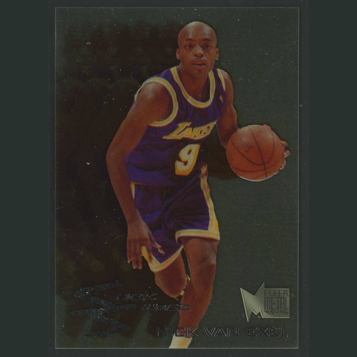 Nick Anderson #10 1995-96 Fleer Metal Slick Silver Los Angeles Lakers Card NBA