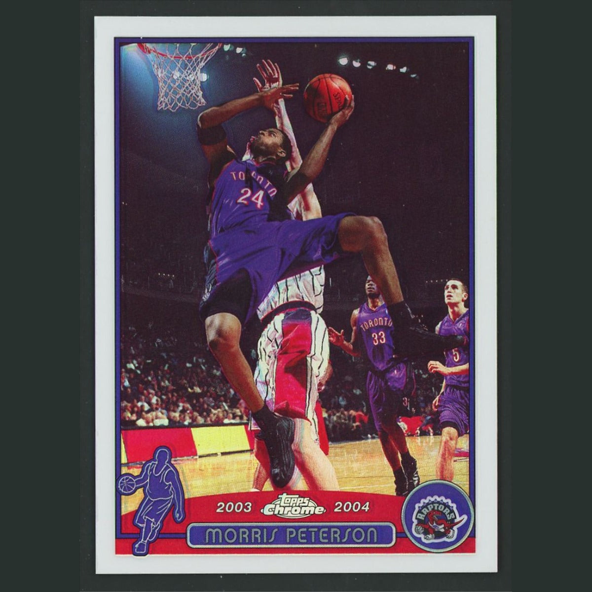 Morris Peterson #47 2004-05 Topps Chrome Refractor Toronto Raptors Basketball