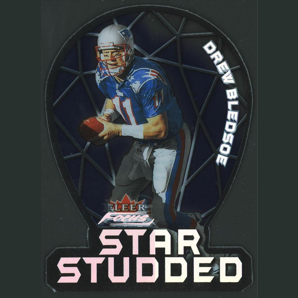 Drew Bledsoe #18 SS 2000 Fleer Focus Star Studded New England Patriots Football
