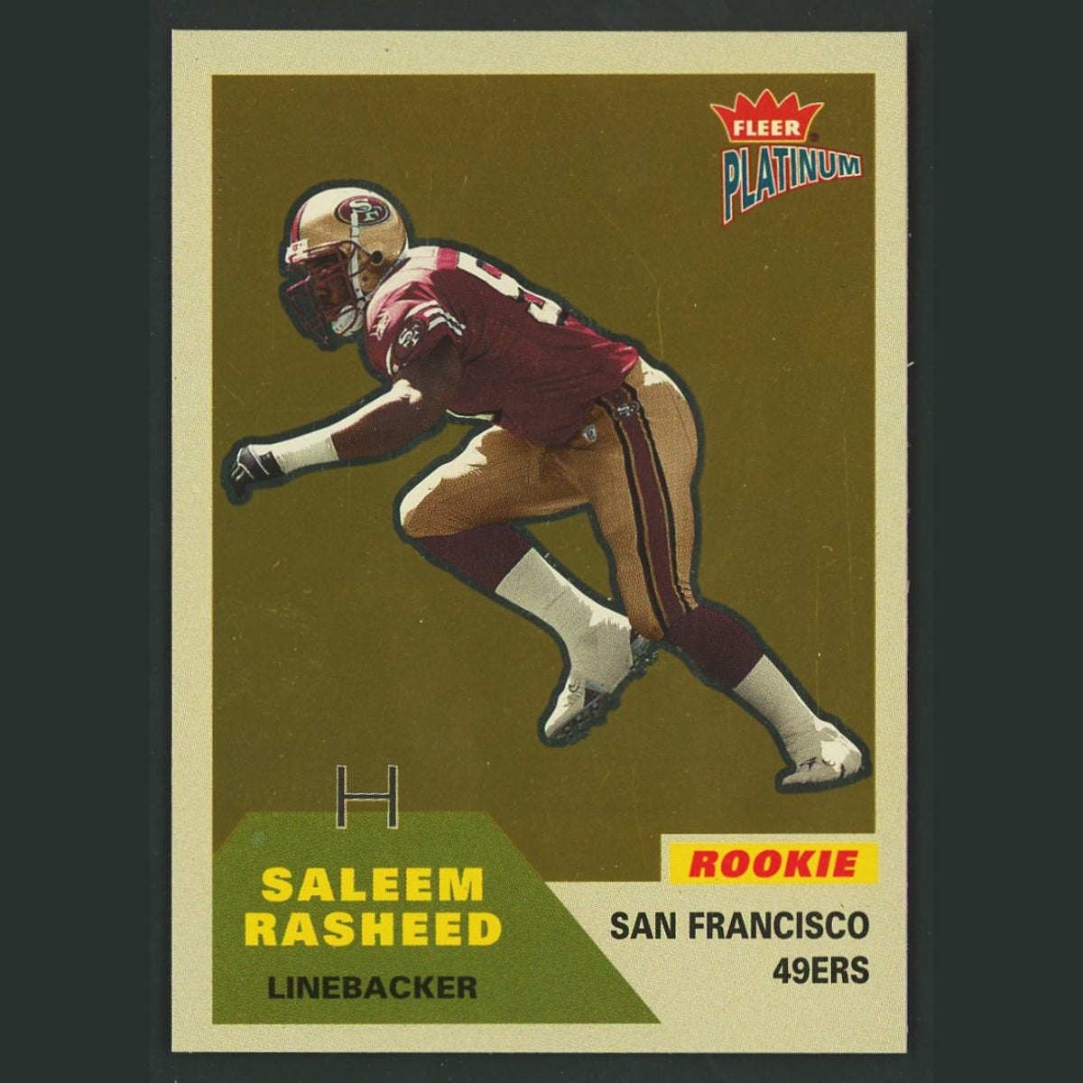 Saleem Rasheed /100 #279 2002 Fleer Platinum Finish San Francisco 49ers Football