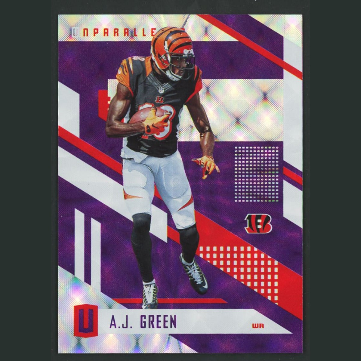 A.J. Green /99 #38 2017 Panini Unparalleled Purple Cincinnati Bengals Football