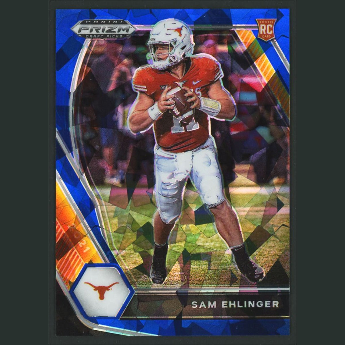 Sam Ehlinger /99 #131 2021 Panini Prizm Draft Picks Collegiate Blue Ice Football
