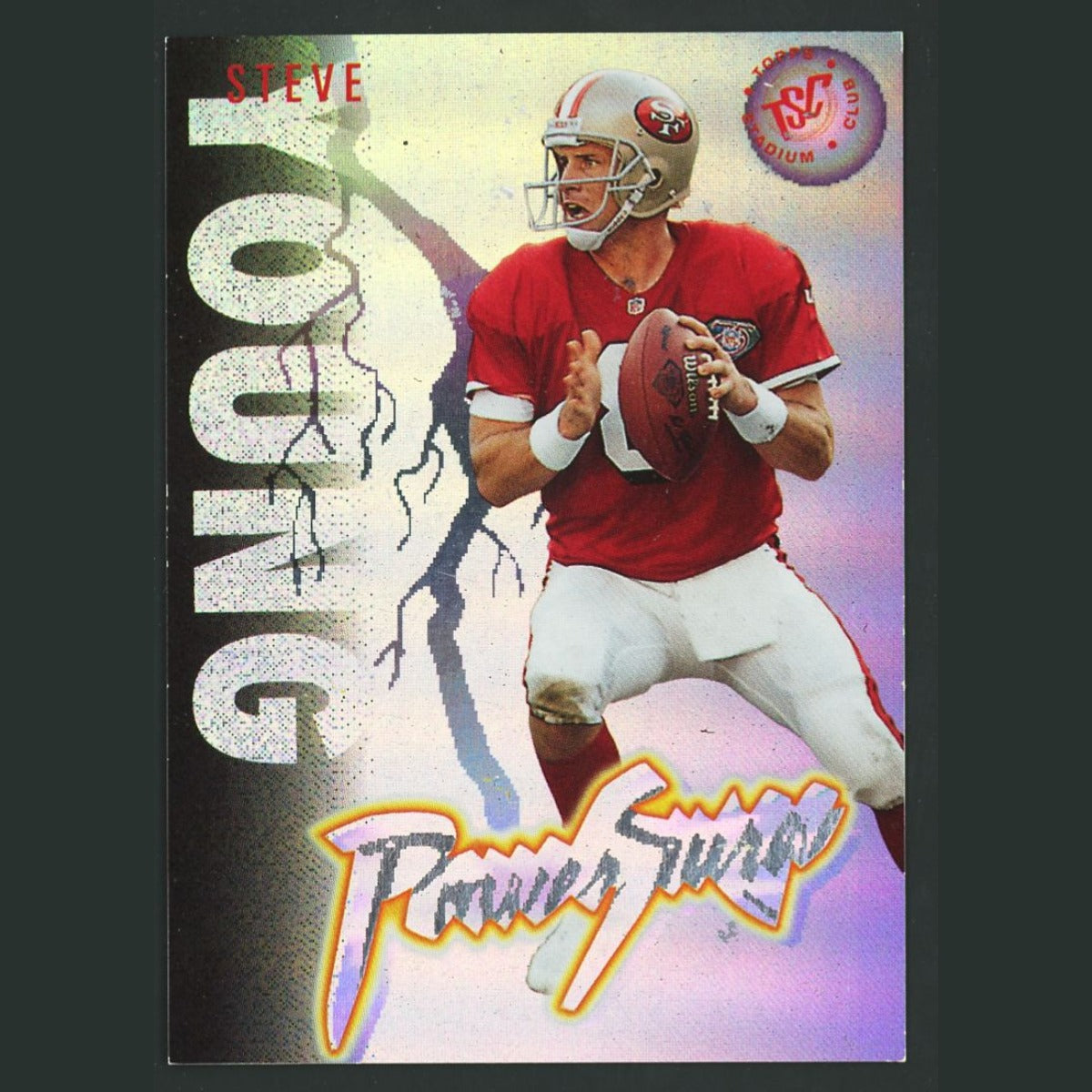Steve Young #P1 1995 Stadium Club Power Surge San Francisco 49ers Football Card
