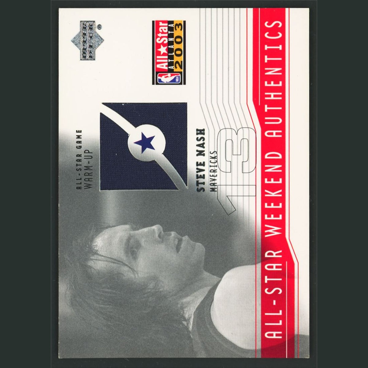 Steve Nash Patch #AS-SN 2003-04 Upper Deck All-Star Weekend Authentics Mavericks