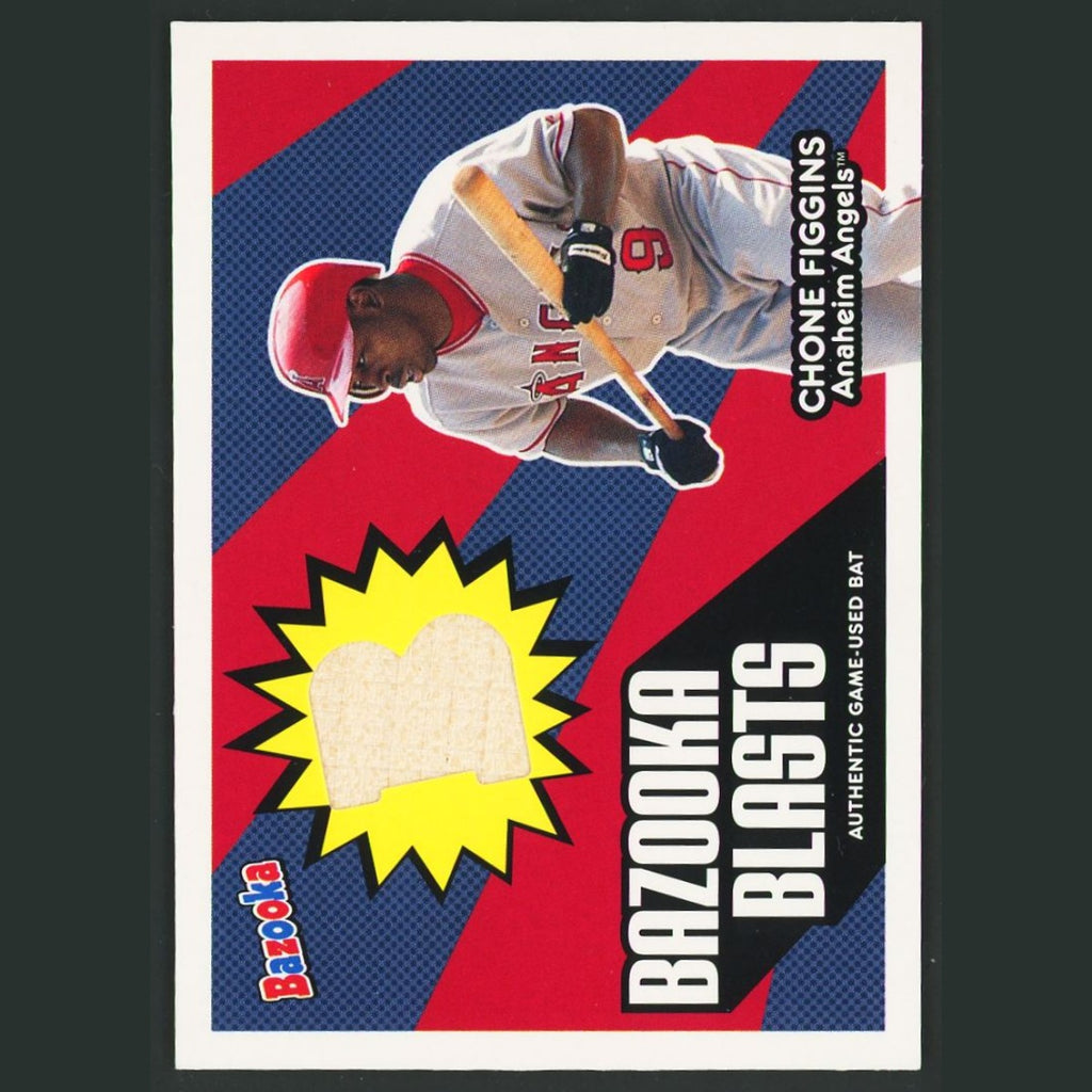 Chone Figgins #BB-CF 2005 Bazooka Blasts Bat Relics Anaheim Angels Baseball Card