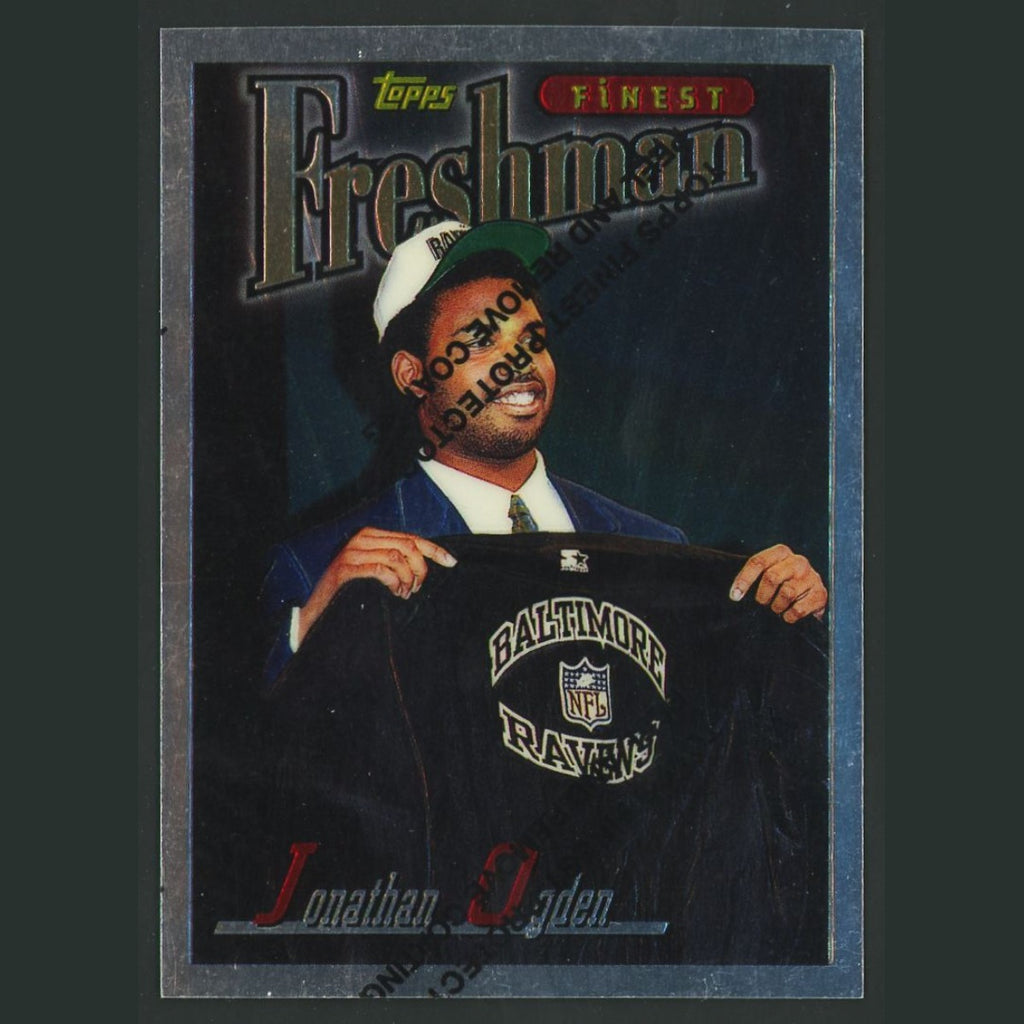 Jonathan Ogden Rookie #308 1996 Finest Baltimore Ravens Football Card NFL