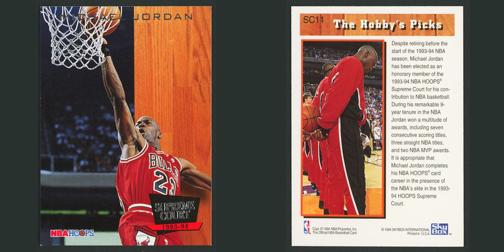 Michael Jordan #SC11 1994-95 NBA Hoops Supreme Court Chicago Bulls Basketball